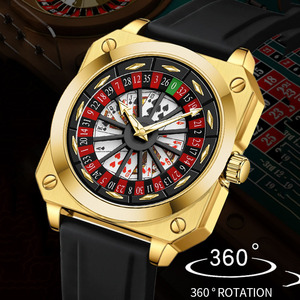 <span class=keywords><strong>Montre</strong></span> à quartz pour homme tendance, design roulette de casino, bracelet en silicone, étanche, <span class=keywords><strong>montre</strong></span> décontractée pour affaires, Relogio - Product Image 3