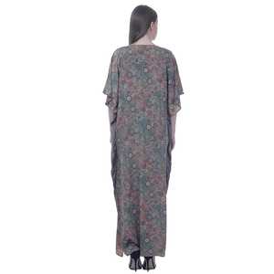 เดรสยาวเอวธรรมชาติผ้าทอลายดอกไม้และเสือดาวสีสันสดใสขนาดใหญ่มีสไตล์พิมพ์ลายได้ตามต้องการ - Product Image 1