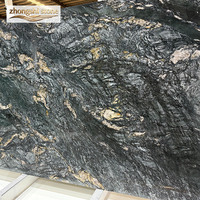 Dalle de quartzite de luxe émeraude verte foncée naturelle lisse, résistante à l'usure, design moderne, pour salle de bain et cuisine, directement de l'usine