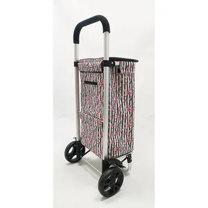 Hot sale Shopping Tote Cart with Fabric Bag Aluminum Frame Trolley Luggage