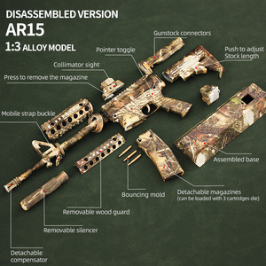 AR15 armée série jouet pistolets chèvre modèle Pistola Miniature chèvre noir bricolage métal jouet <span class=keywords><strong>militaire</strong></span> métal jouet pistolet modèle - Product Image 6