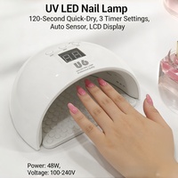 Lampe à ongles électrique UV LED U6, séchage rapide en 120s, 3 minuteurs, capteur automatique, écran LCD pour vernis gel et gel de construction, à domicile ou en salon