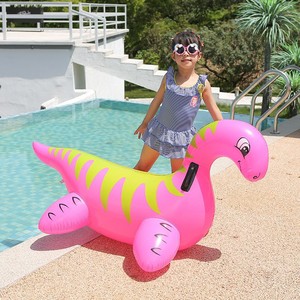 Interesting Life <b>Inflatable</b> Dinosaur <b>Float</b> 135x75x80cm Thickened PVC Kids Swimming Ring Pool Toy - Product Image 2