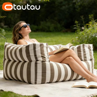 Housse de pouf d'extérieur OTAUTAU pour jardin, piscine, plage, canapé, fauteuil SF493 – Sans rembourrage, à acheter séparément