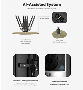 Imprimante 3D FLSUN S1 FDM, vitesse maximale de 1200 mm/s, radar Microtac, grand volume d'impression 320*320*430 mm, imprimante 3D FLSUN - Product Image 5