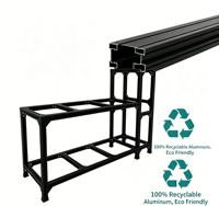 Étagère pour aquarium double niveau, profil en alliage d'aluminium industriel standard européen, table haute et basse, base en L pour aquarium