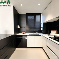Meubles de cuisine modernes et minimalistes SLS, armoires modulaires sans poignées sur mesure pour projets d'aménagement intérieur de toute la maison