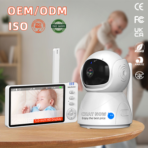 Caméra de sécurité OEM avec détection de mouvement, résolution 720P, 2,4 GHz FHSS, sirène intégrée, berceuses, lecteur de musique, adaptateur secteur - Product Image 1