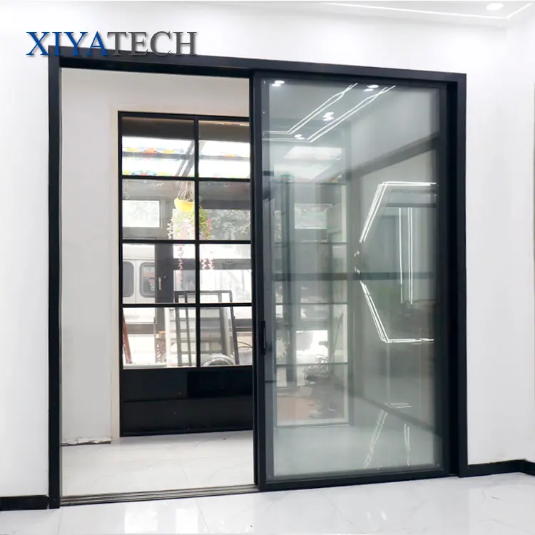 Exterior patio insulated aluminum sliding double glazed Low-E glass sliding doors