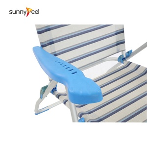 تخصيص 8 موقف قابل للتعديل المحمولة عالية الخلفي للطي الشمس صالة الشاطئ كرسي - Product Image 5