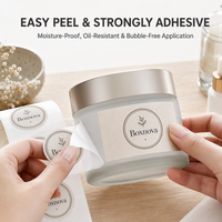 Autocollants en rouleau à peler facilement avec estampage à chaud personnalisé pour l'étiquetage des flacons d'huiles essentielles et des contenants de soins de la peau