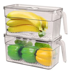 Fridge Storage Container Fridge Organizer <b>Bin</b> <b>Plastic</b> Food Silver Ion Antibacterial Protection Fridge Food Container - Product Image 6