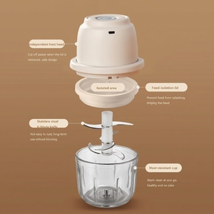 Picadora de Ajo Eléctrica Portátil, Mini Picadora de Alimentos para Ajo, Cebolla y Carne, Trituradora, Licuadora, Utensilio de Cocina para el Hogar - Product Image 4