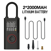 Compresseur d'air portable mini pour voiture 150 PSI, numérique, sans fil, avec gonfleur de pneus pour pneus, vélos, ballons, pompe à air, batterie externe