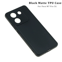 Coque de téléphone en TPU antichoc, noir mat, en gros, pour Xiaomi Poco M7 Pro 5G Redmi 14C 4G A5 4G Poco M6 4G