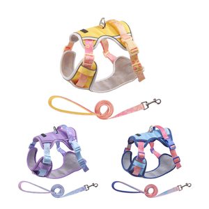 Harnais pour chien de haute qualité avec sangle réglable en nylon, anneau en <span class=keywords><strong>D</strong></span>, harnais de poitrine anti-évasion, laisse brodée pour chien - Product Image 2