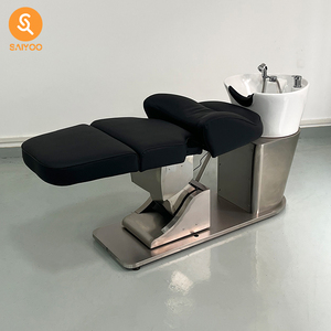 Poltrona Professionale per Lavaggio Capelli con Base in Fibra di Vetro per Arredamento Salone di Bellezza - Product Image 2