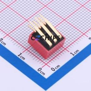 DSDA03LHGETR DIP Switch Switch Single Pole Single Throw 3 PC Pin 2.54mm - Product Image 2