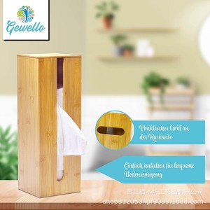 Bamboo <b>Tissue</b> Storage Box Rectangular Wood <b>Colored</b> Covered Toilet <b>Paper</b> Holder For Bathroom - Product Image 2