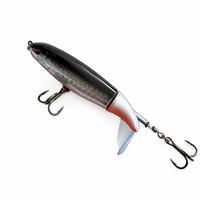 Leurre de pêche articulé LUSHAZER Topwater 100mm 13g avec queue à hélice, leurre dur flottant pour Black-bass, Brochet, Perche, avec hameçon triple