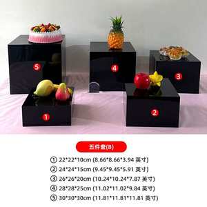 Présentoir de Nourriture en Acrylique Rehausseur pour <span class=keywords><strong>Buffet</strong></span> de Desserts Gâteaux Snacks <span class=keywords><strong>Repas</strong></span> Froids Pause-Thé pour Centre de Table de Mariage Noël - Product Image 2