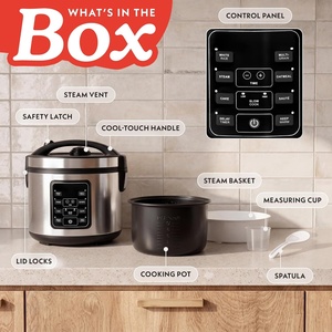 Factory Wholesale Portable Automatic Electric Rice Cooker Measuring <b>Cup</b> Stainless Steel Non-Stick Keep Warm Drum Hotel Household - Product Image 5