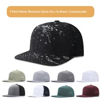 Casquette de baseball 6 panneaux en maille imperméable à séchage rapide - Respirante 100% polyester unisexe pour sports d'été, activités de plein air, plage et voyages