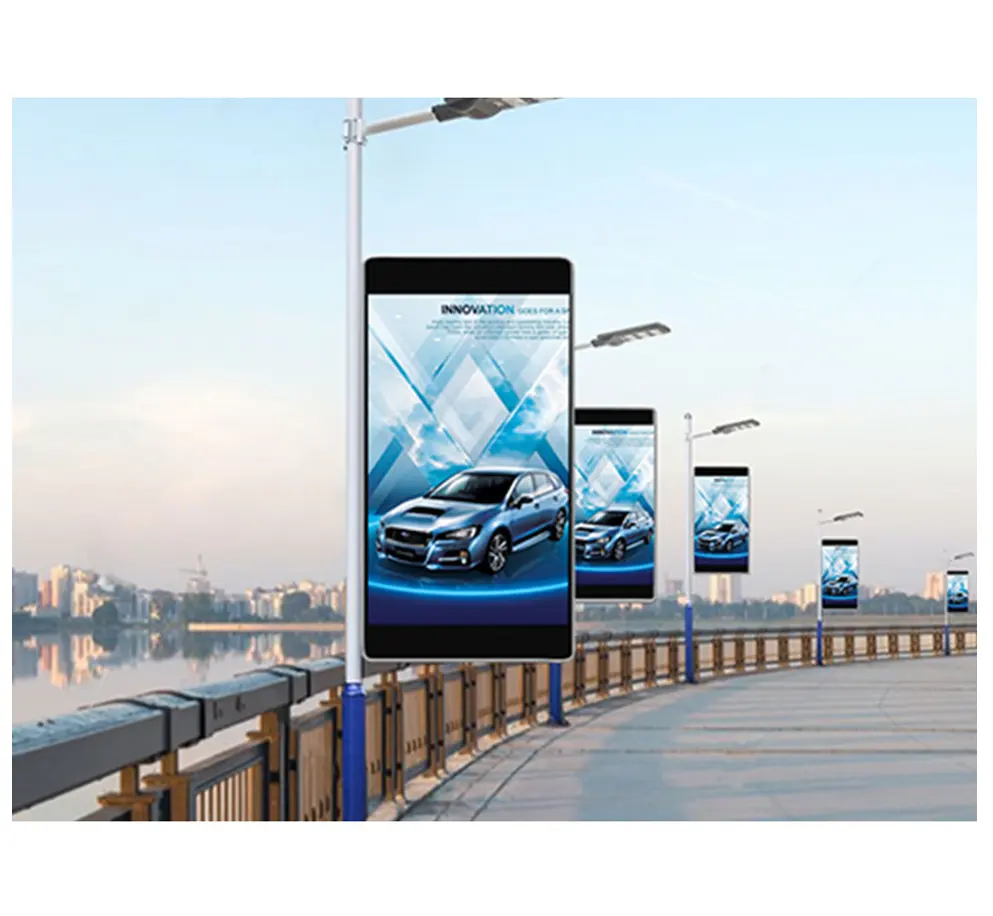 Draadloze Led Board Display 4G En Wifi P3 P4 P5 P6 P8 Led Sign Outdoor Straat Pole Led Display screen