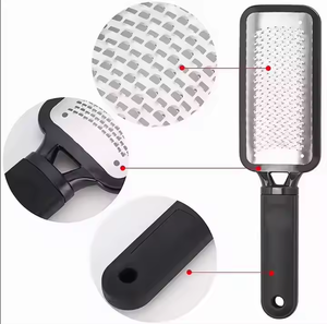 Ensemble de pédicure professionnel écologique pour les <span class=keywords><strong>pieds</strong></span>, en acier inoxydable, éliminateur de callosités, pousse-cuticules, lime en plastique, grattoir double - Product Image 6