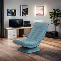 Chaise de jeu moderne en métal avec coussins tuftés réglables et pivotants à 360 degrés pour le bureau à domicile et le salon du canapé togo