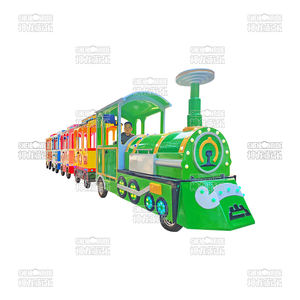 Manèges d'attractions de parc pour enfants et adultes Attraction de train sans rail de route touristique électrique Tours de train pour enfants à vendre - Product Image 5