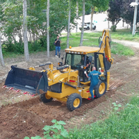 9 Ton Diesel Backhoe Loader untuk Konstruksi Pembangunan Jalan Excavator Loader dengan Kapasitas Bucket Mesin Pemindah Tanah Harga