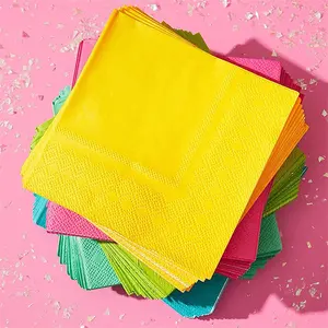 Custom Colored Table Napkins 50 Sheets Disposable 2 Ply Colorful Paper Napkins