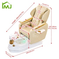 Bassin de bain de pieds à remous pour manucure, fauteuil de pédicure électrique de luxe pour salon