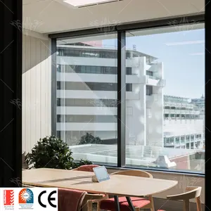 Chất lượng cao Cửa sổ hàng đầu nhà sản xuất kính cường lực kính cường lực màu đen cửa sổ tác động bão nhôm cửa sổ trượt