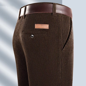 Nuovi <span class=keywords><strong>Pantaloni</strong></span> in Pile da Uomo per Autunno e Inverno, Vita Alta, Larghi, in <span class=keywords><strong>Velluto</strong></span> a Coste, Casual Business, Elasticizzati, Dritti, Lunghi - Product Image 2