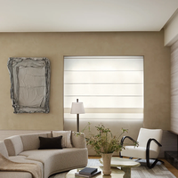 Persianas Romanas de Alta Calidad, Cortinas Opacas Personalizadas, Persianas Romanas de Tela Semiopaca para Ventanas