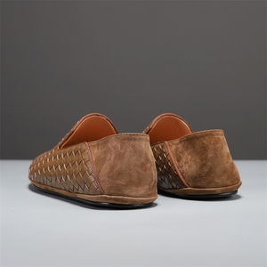 Venta de fábrica, <span class=keywords><strong>mocasines</strong></span> planos de lujo, mocasín trenzado de cuero genuino informal para <span class=keywords><strong>hombre</strong></span>, zapato de conducción para <span class=keywords><strong>hombre</strong></span>, talla grande 38-48 - Product Image 5