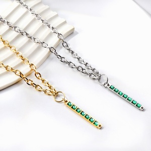 Conjunto de Joyería Nupcial de Circonia, Chapado en Oro de 18K, Aretes de Aro Modernos para Fiesta, Hipoalergénicos, Collar Chapado en Oro de 18K - Product Image 2