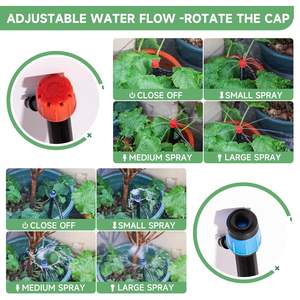 Sistem Irigasi Tetes Otomatis Riboud 240FT Kit Selang Plastik Aksesoris untuk Tanaman Kebun Rumah Kaca Halaman-1/2 1/4 Inci - Product Image 6