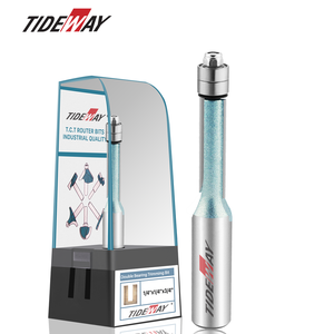 TIDEWAY平齐修剪器路由器底座修剪器手动工具，带平齐修剪器轴承钻头 - Product Image 1