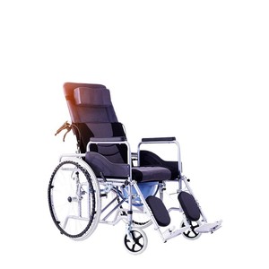 Hengyang Reclining Wheelchair With <b>Commode</b> Manual <b>Folding</b> For Elderly And Disabled - Product Image 5