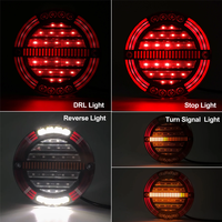 Nouveau Feu Arrière Latéral de Camion et Remorque 12V 24V de Haute Qualité en ABS+LED, avec fonctions de Frein, Stop, Clignotant Séquentiel et Marche Arrière, LED Rouge, Adaptation Universelle OWN