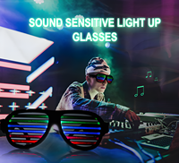 Fashion Party LED Lunettes luminescentes à commande vocale Bar Concert Carnaval Nuit Musique Mélodie Couleur Pulsating Glitter Glasses
