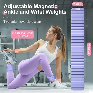 普拉提配件健身器材批发可调节定制徽标2磅硅胶磁性脚踝手腕配重4磅男女通用最小起订量>10 - Product Image 6