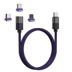 Cable de Carga Magnético Tipo C de 240W, PD3.1, USB C a USB C/Micro, <span class=keywords><strong>Cargador</strong></span> Magnético de Carga Rápida para Teléfono, Laptop, Tablet - Product Image 1
