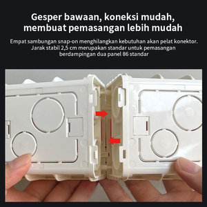 Boîtier de jonction électrique en plastique Pano.V 86, ignifuge et étanche, pour interrupteurs 86 - Product Image 4