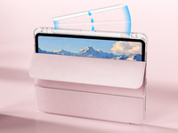 SUNNYCASE Üç Katlı PU Deri Şeffaf Akrilik Arka Kısım Kalem Yuvalı Hafif Darbeye Dayanıklı Tablet Kılıfı iPad Pro 11/13 10. Nesil için
