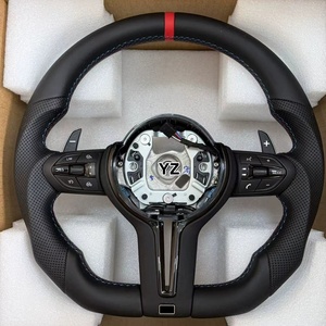 Volante Deportivo de Cuero Center Mark <span class=keywords><strong>M</strong></span> Compatible con <span class=keywords><strong>BMW</strong></span> Serie F 3 5 7 F30 F10 F31 F20 E90 F80 F32 F01 F22 F25 F26 F33 F34 F35 - Product Image 1