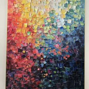 Pintura al Óleo Abstracta Texturizada de Color Neutro Suave, Arte Mural Vibrante en 3D, Pintura a Mano sobre Lienzo, Decoración para el Hogar y Hoteles - Product Image 5